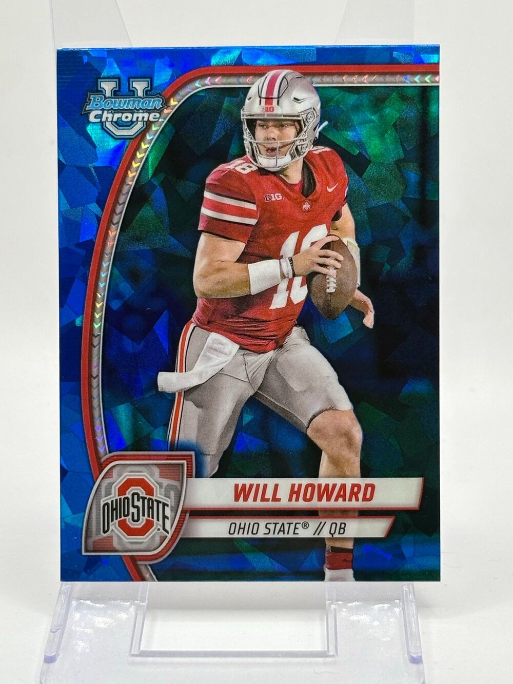 2024 Bowman Chrome U Sapphire Will Howard Refractor Ohio State Buckeyes Steelers